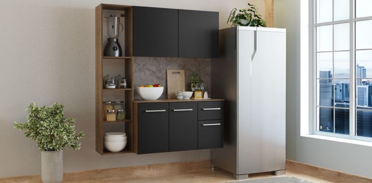 Cocina 120 cm Easy Negro
