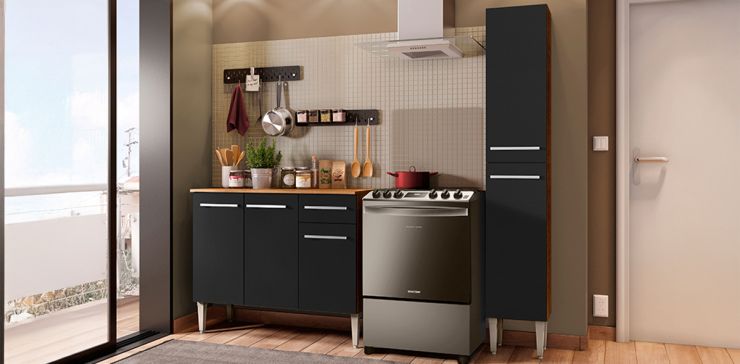 Cocina 137 Emilly Silver Negro