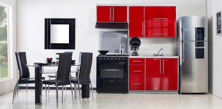 Cocina 200 cm Osaka Rojo