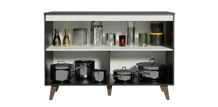 Gabinete Inferior 120 cm Reims Negro