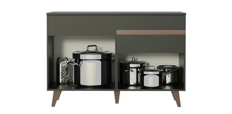 Gabinete Inferior 120 cm Reims Negro