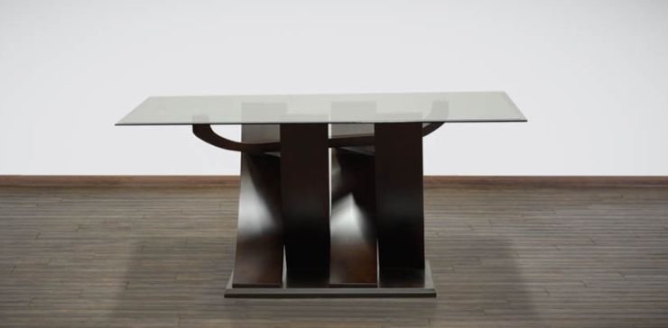 Mesa Comedor de Cristal Burj Café