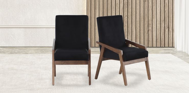 Juego de 2 Sillones Kansas Negro