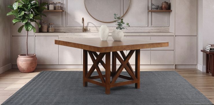 Mesa Comedor Cuadrada Mika Café