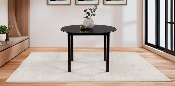 Mesa Comedor Redonda 107 cm Trili Negro