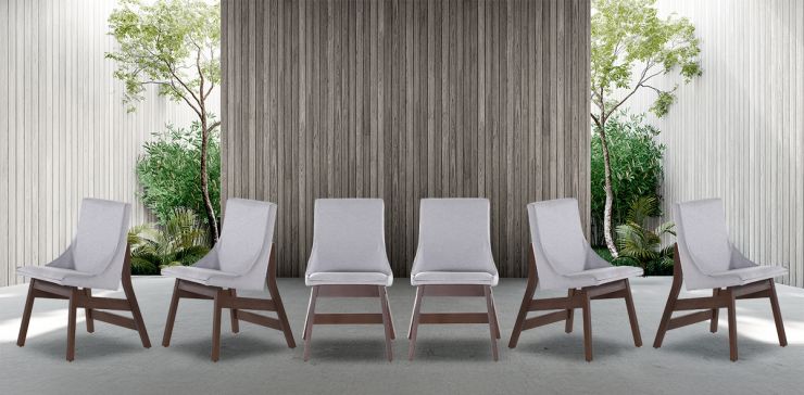 Juego de 6 Sillas Odette Gris