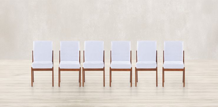 Juego de 6 Sillas Cretta Blanco