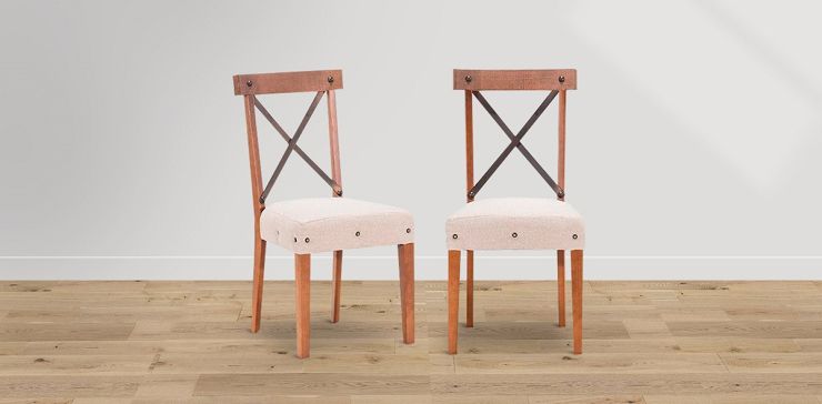 Juego de 2 Sillas Barret Beige