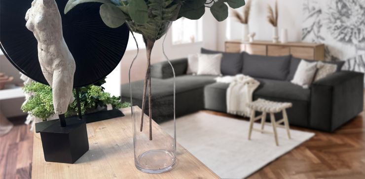 Florero de Cristal 30 x 10 cm Halen
