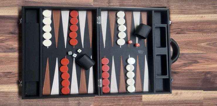 Maletín de Backgammon Bondy Negro