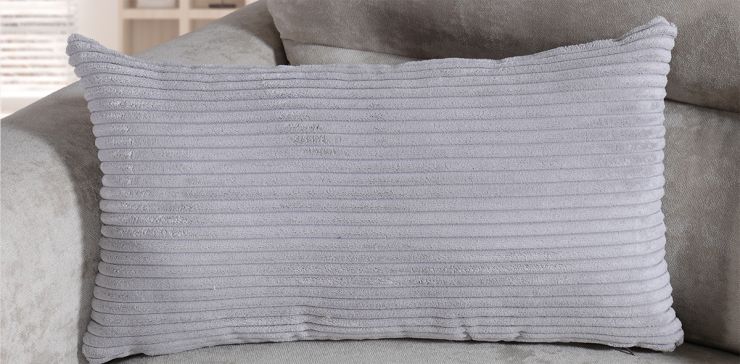Cojín Decorativo 50 X 30 cm Vixy Nickel Gris