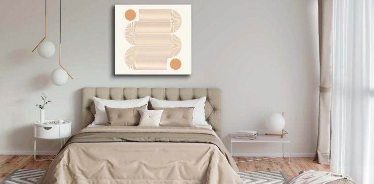 Cuadro 60 x 60 cm 3 Piezas Contemporáneo Multicolor