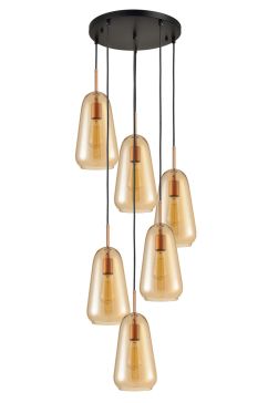 Lámpara Colgante de Cristal Leif Dorado