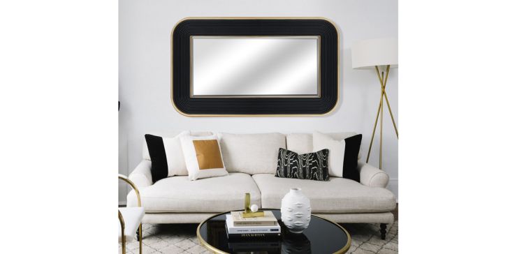 Espejo Rectangular Spegel Negro
