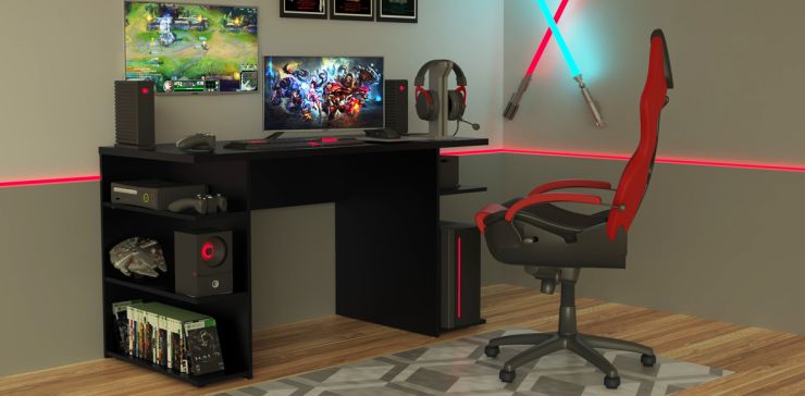 Escritorio Gamer Hans Negro