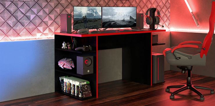Escritorio Gamer Hans Rojo