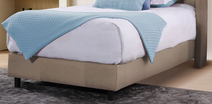 Base de Cama Individual Valeria Beige