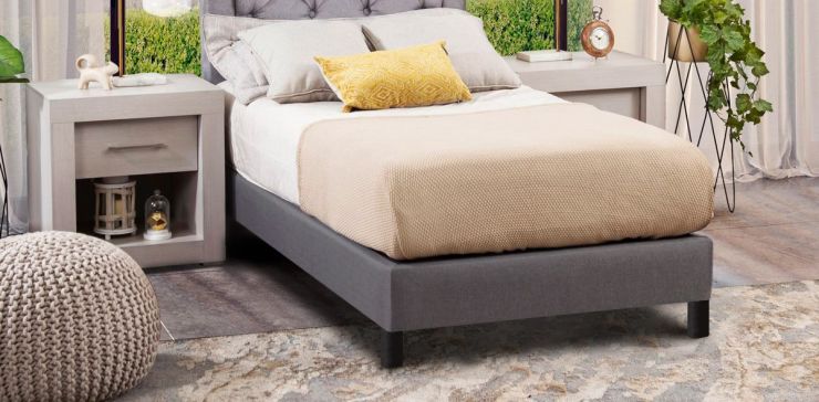Base de Cama Individual Sander Gris
