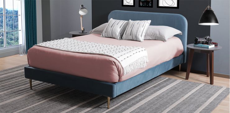 Cama Matrimonial Nisha Azul