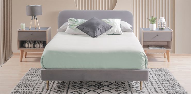 Cama Matrimonial Nisha Gris Oxford