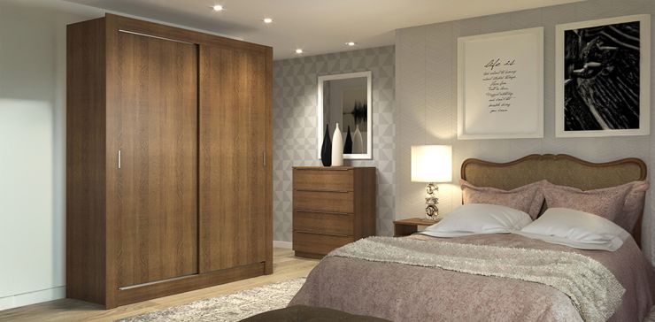 Clóset Ropero 117 cm Dulce Café de 2 Puertas | Armario Organizador