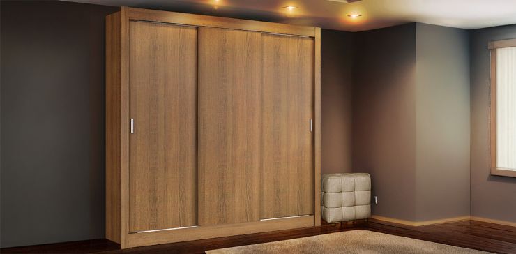 Clóset Ropero Monaco Café de 3 Puertas| Armario Organizador