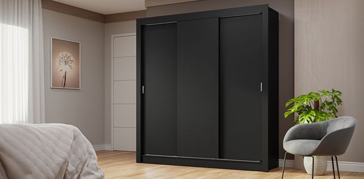 Clóset Ropero 170 cm Noelle Negro | Armario Organizador