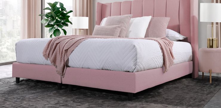 Base de Cama King Size Sander Rosa