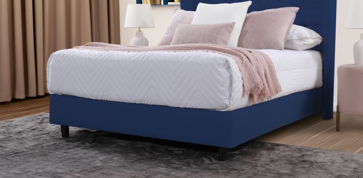 Base de Cama Matrimonial Sander Azul