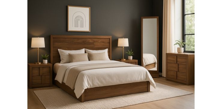 Cabecera King Size Alba Parota 3 Piezas