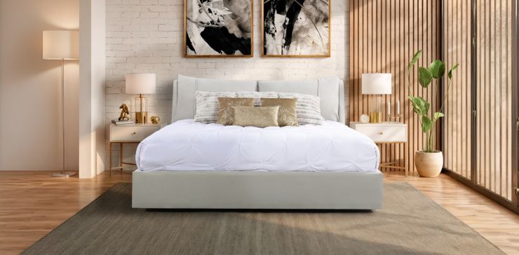 Cama King Size Milah Beige