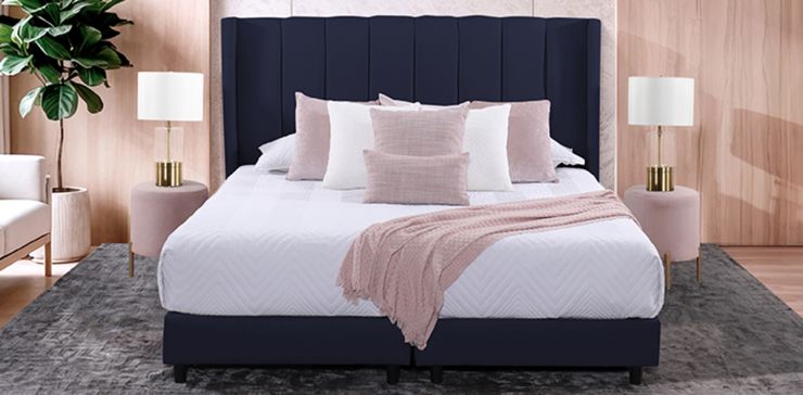 Cama King Size Sander Azul