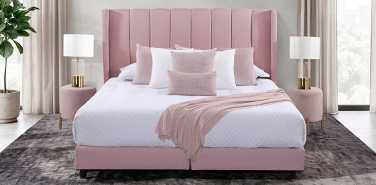 Cama King Size Sander Rosa 