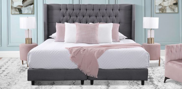 Cama King Size Valeria Gris