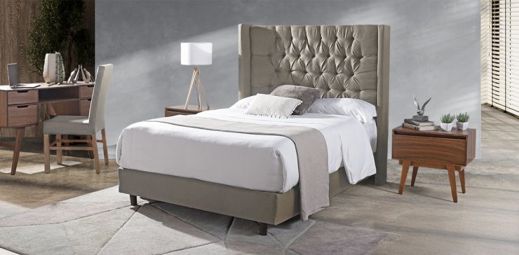 Cama Matrimonial Valeria Beige