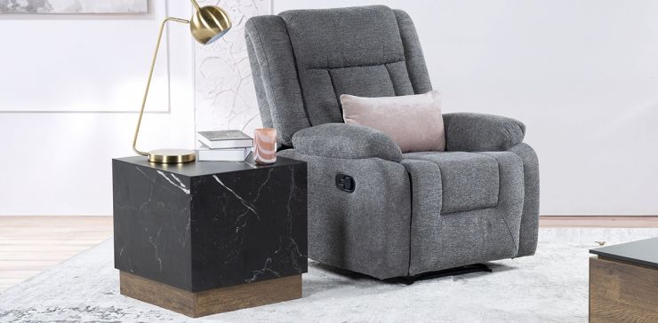 Sillón con Reclinable Isabelle Gris