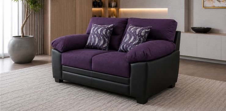 Sofá 2 Plazas Peralta Promo Hs Morado