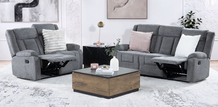 Sala con Reclinables Isabelle Gris