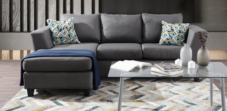 Sala en L Simplicity Gris