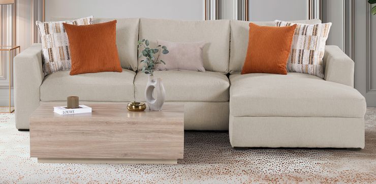 Sala en L Derecha Odense Beige
