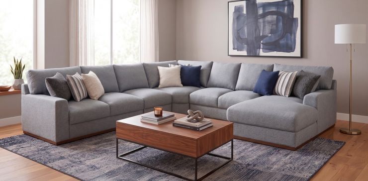 Sala Modular Harlan Gris Oscuro