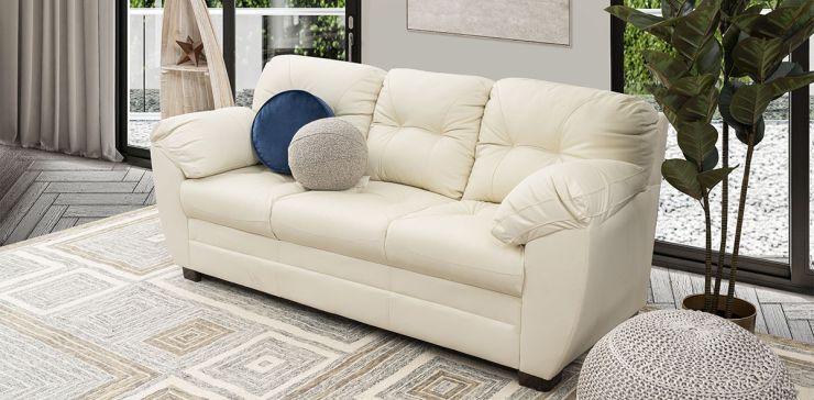Sofá de Piel Derby Tz Beige