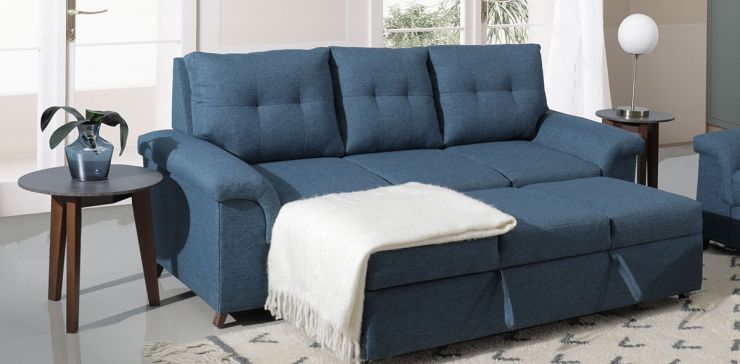 Sofá Cama Uma Azul