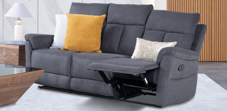 Sofá con Reclinables Gwen Gris