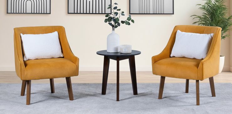Juego de 2 Sillones Crost Amarillo