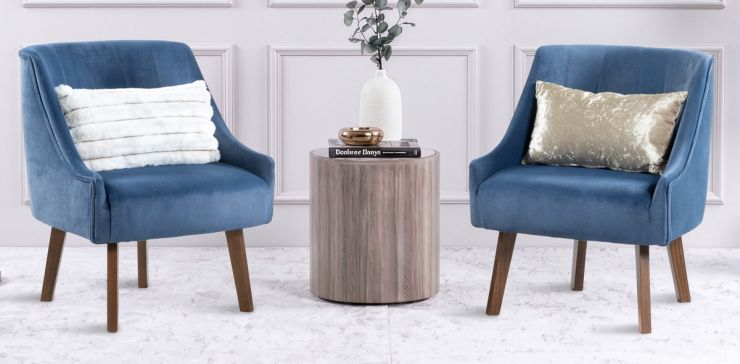 Juego de 2 Sillones Crost Azul