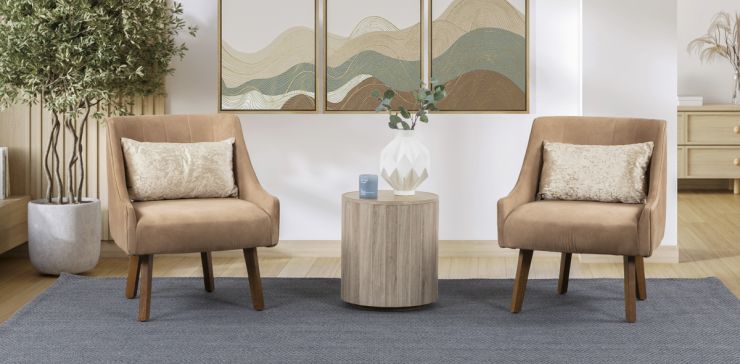Juego de 2 Sillones Crost Café