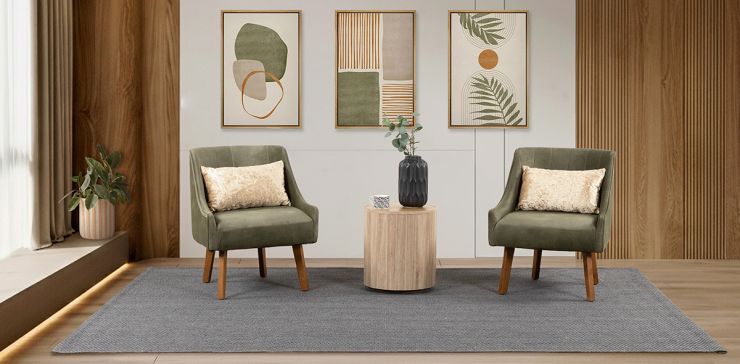 Juego de 2 Sillones Crost Verde