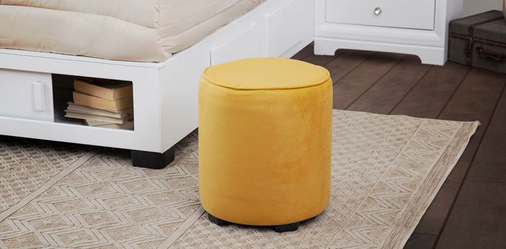 Taburete Redondo Noah Amarillo