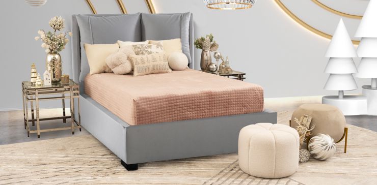 Cama Matrimonial Milah Gris